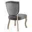 Chaise d'appoint capitonnée en velours gris-955069013