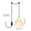 Luminaire suspendu rétro en rayonne de bambou tissé