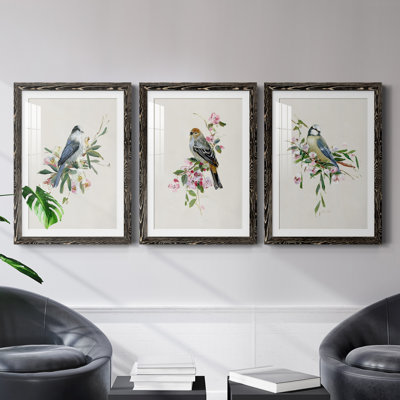 «Spring Song Blue Bird», ensemble de 3 cadres photo