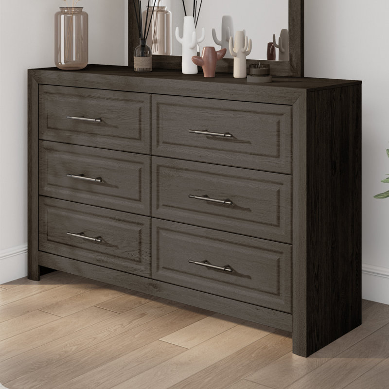 Commode 55 "à 6 tiroirs avec commode 55", Gris