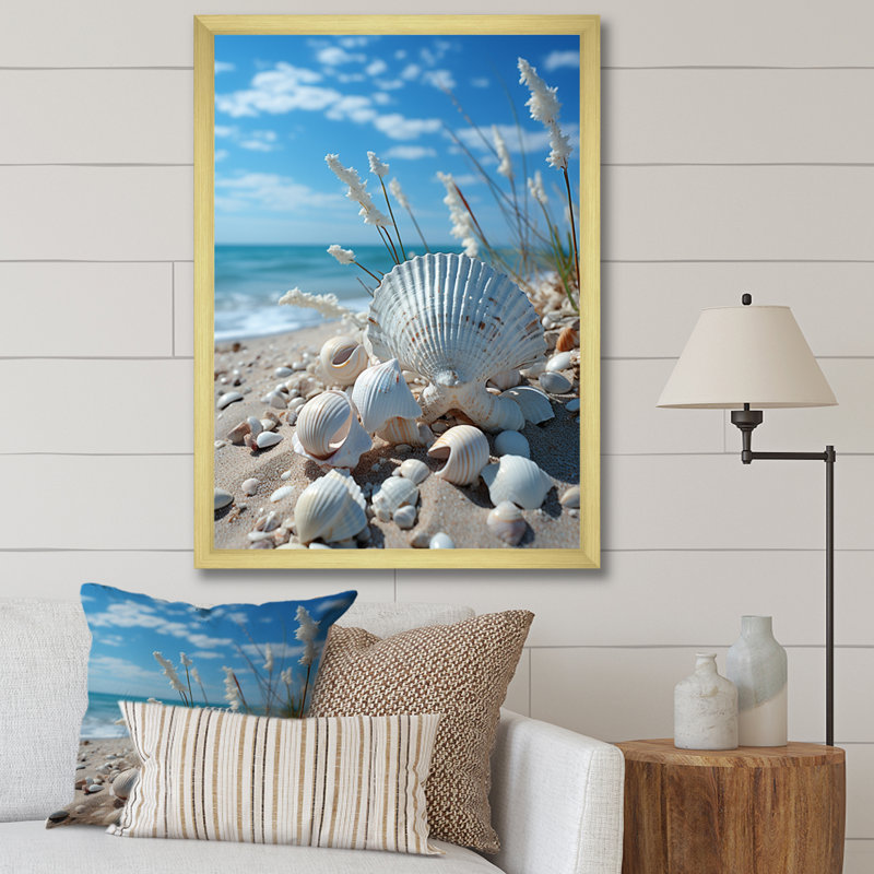Awadi Florida Seaside Harmony II - impression, H 20 po x l 12 po x P 1 po, Encadrement doré