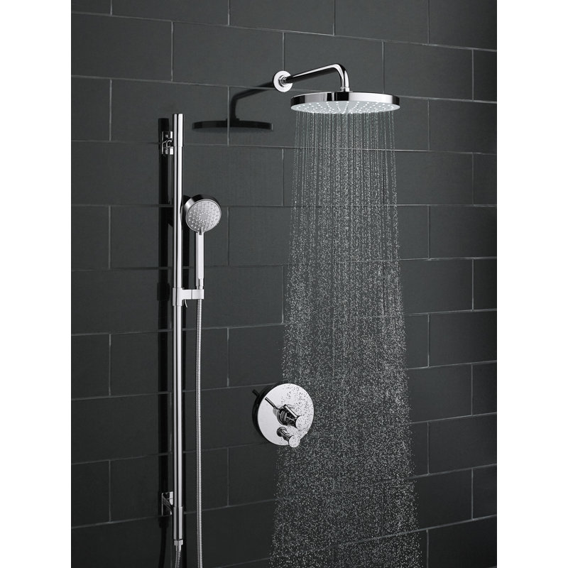 Awaken 2.0 GPM Rainhead with MasterClean Spray Nozzle, Polished Chrome