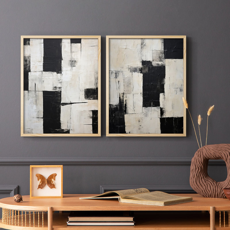 ABSTRACT Series CEC XXXVII - Impression encadrée de qualité supérieure - prête à être accrochée - aucun clou requis - aucun clou requis