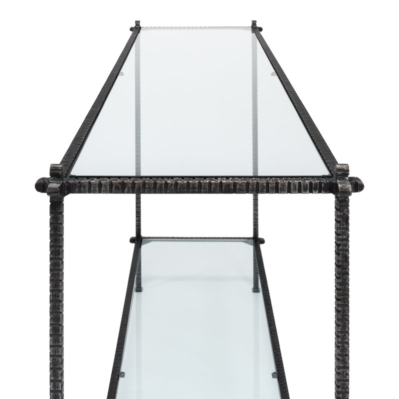 Hand Chased 60'' W Glass Console Table