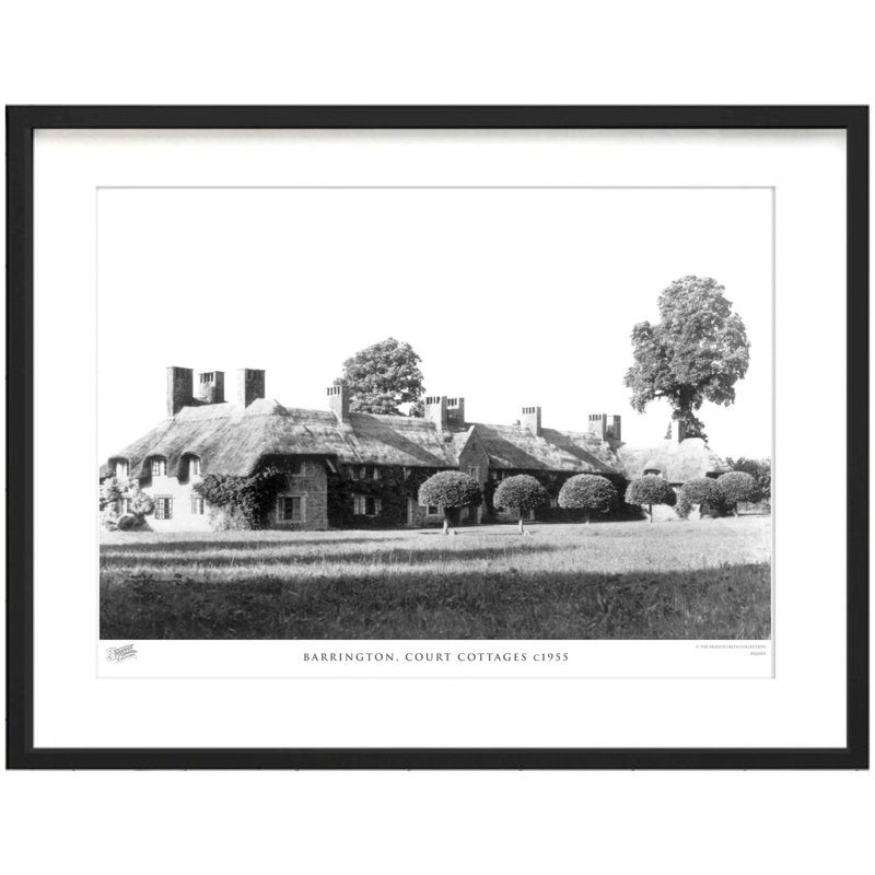 Barrington, Court Cottages C1955 - Single Picture Frame Print, 60cm H x 80cm W x 2.3cm D
