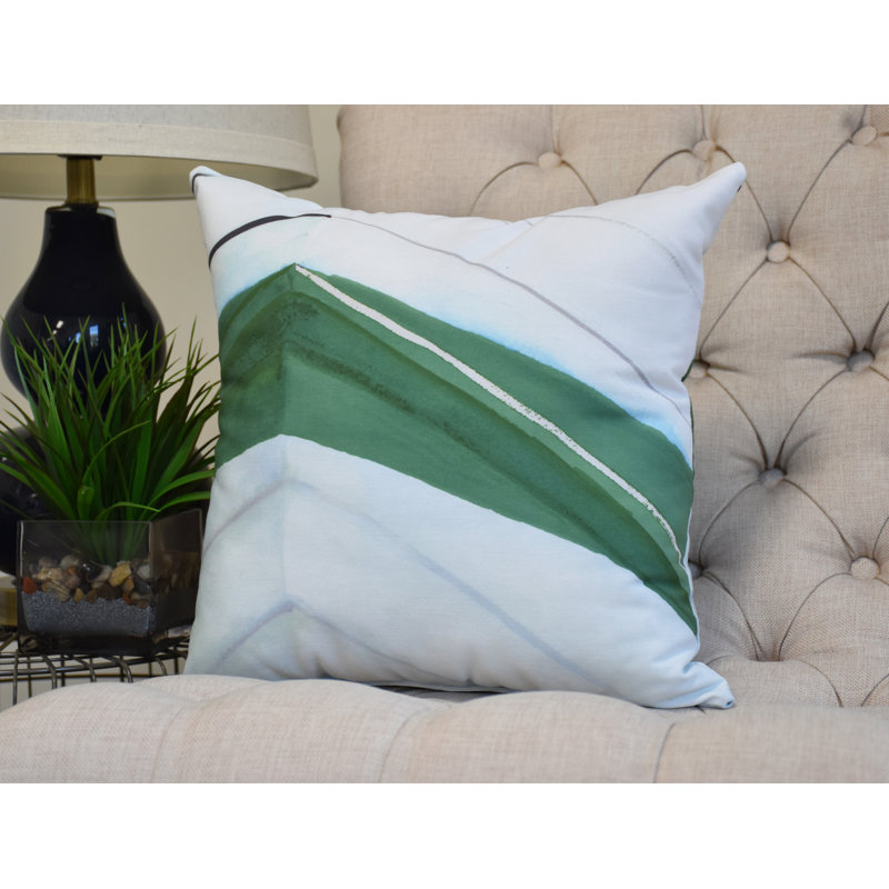 Housse et insert de coussin carré Nantucket, Vert, 16 po x 1 po
