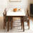 4 - Person White Rectangular Sintered Stone Stone Tabletop Dining Table Set