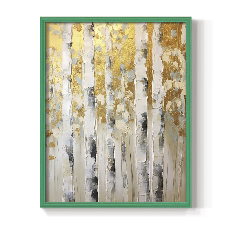 ABSTRACT Series CMXLIX, reproduction encadrée - bois massif, H 11 po x l 9 po, Vert