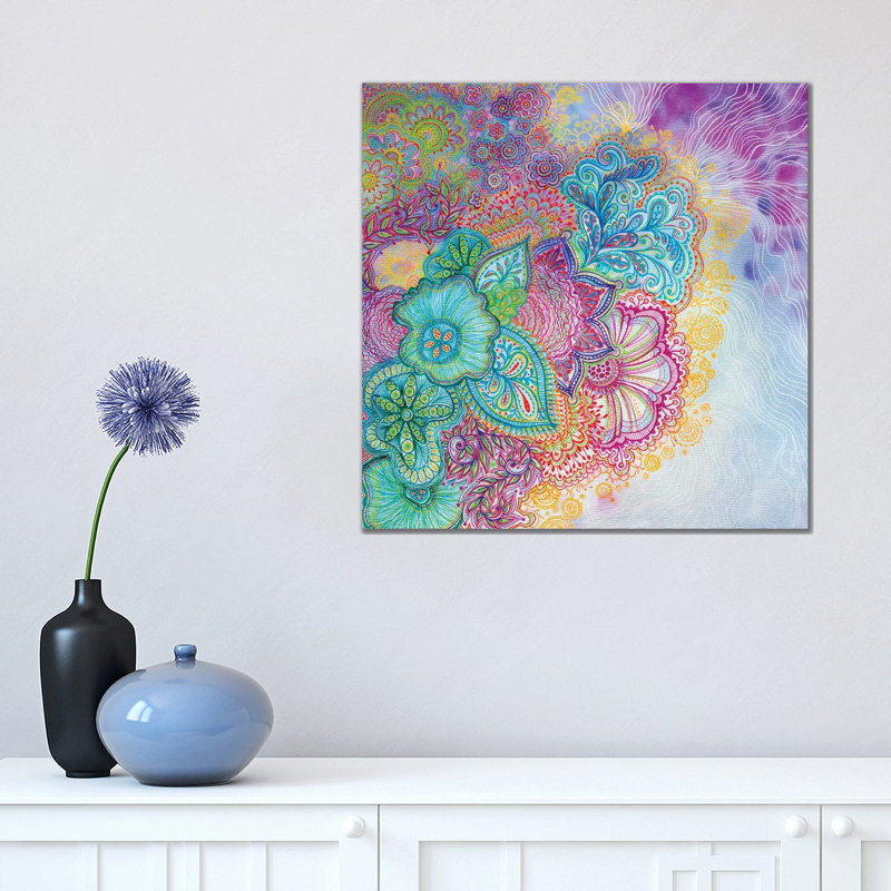 Flourish 1 Piece Wrapped Canvas Painting, 45.72 cm H x 45.72 cm W x 3.175 cm D