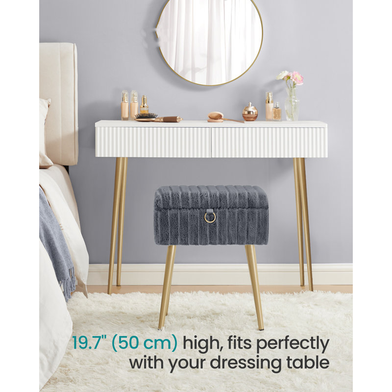 Steel Accent Stool, Grey
