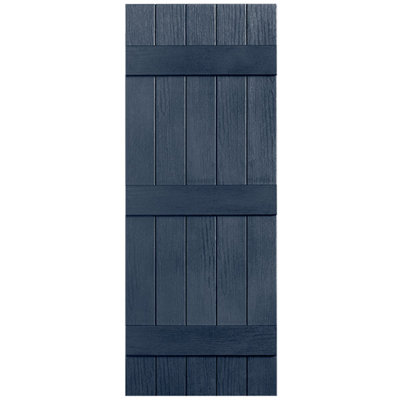 Three Batten, Five Board Closed Vinyl Shutters Pair