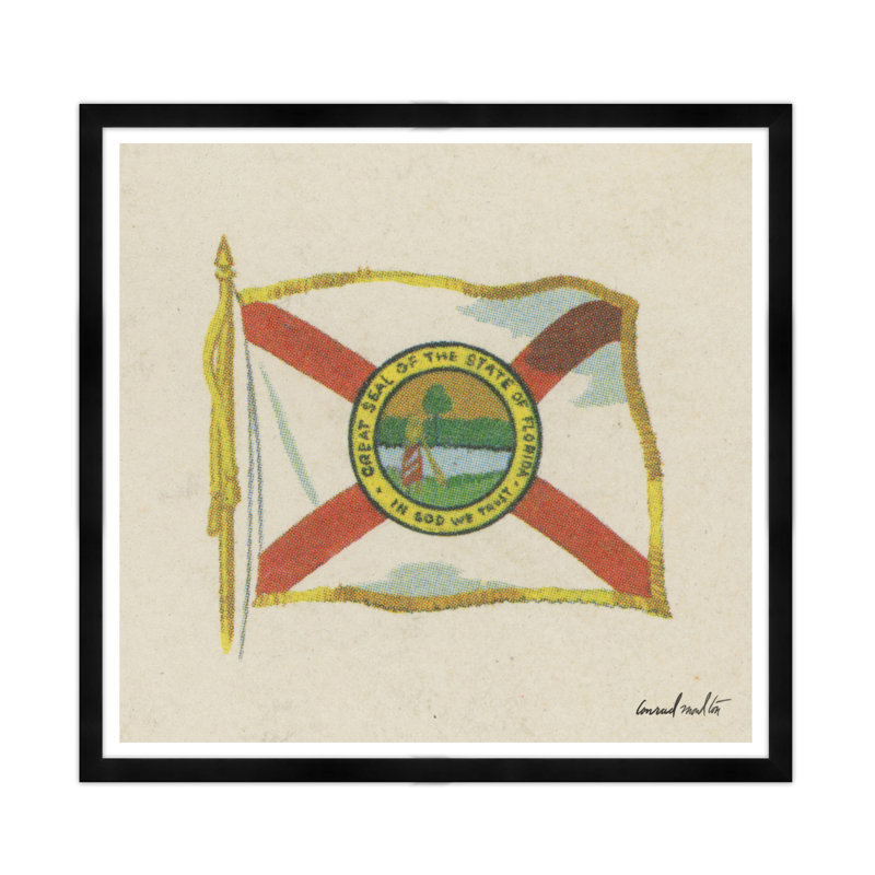 Florida Print, Black Framed