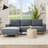 2-Piece 84" Upholstered L Shape Sectional Sofa-2121807423