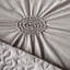 Couvre-lit 6 jours gris foncé avec coussin en forme de diamant Puckered