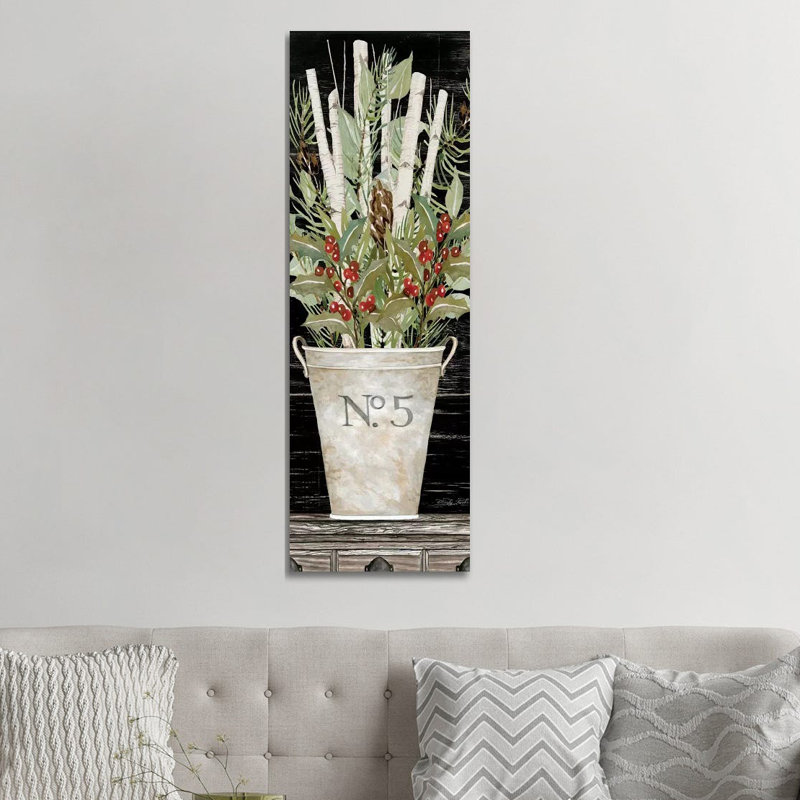 No. 5 Christmas by Cindy Jacobs - Panoramic Print on Canvas, 121.92 cm H x 40.64 cm W x 3.175 cm D, Wrapped Canvas