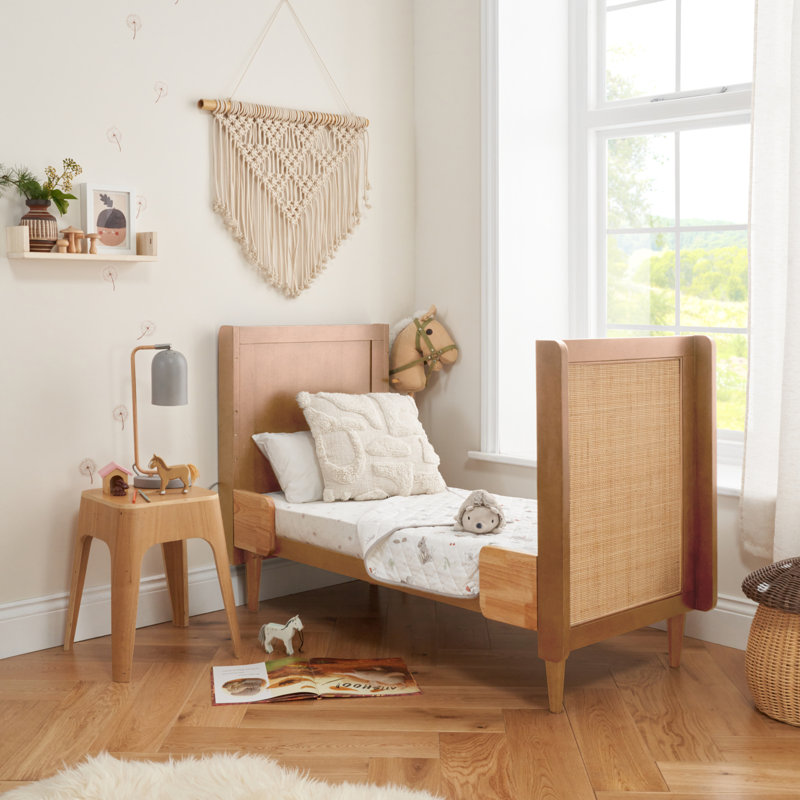 Japandi Mini Cot Bed - Light Oak