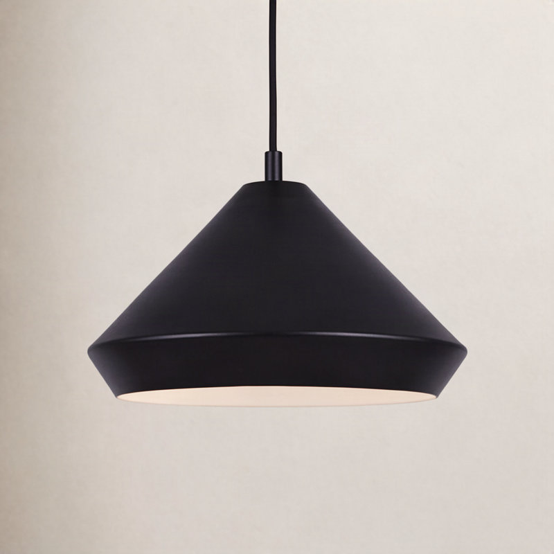 Luminaire suspendu conique à 1 lumière Zandy, H 57,5 po x l 14,57 po x P 14,57 po
