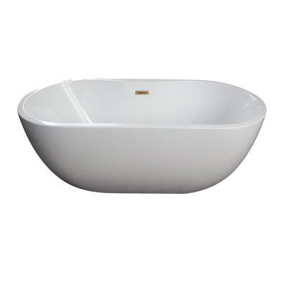 Pilar 65'' x 29.5'' Soaking Acrylic Bathtub