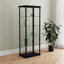 Vitrine à 4 tablettes Carrillo avec éclairage DEL noir