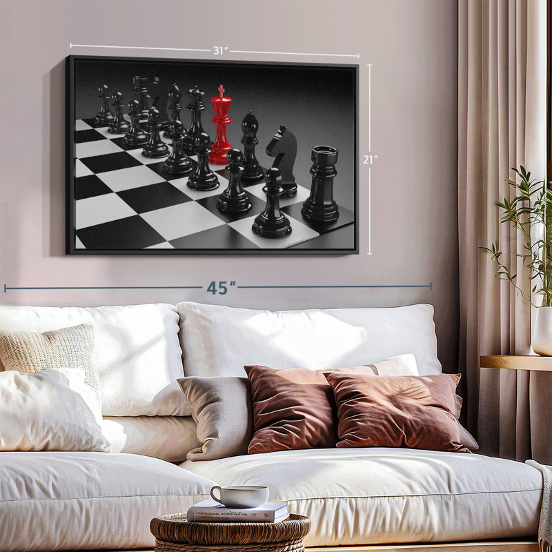 «Chess Set Pop Wall Art», H 21 po x l 31 po