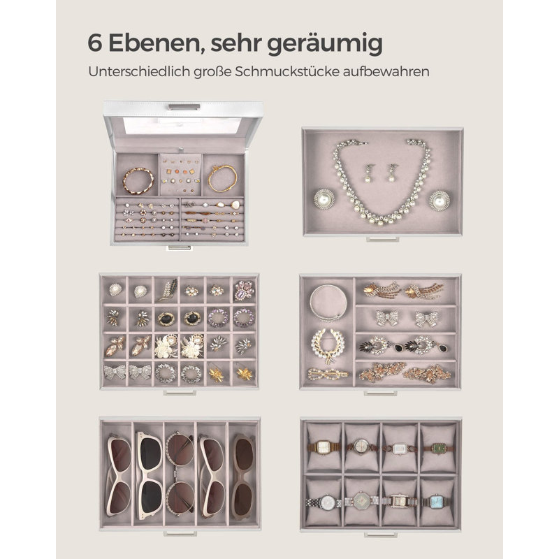 Wood Jewellery Box +, White