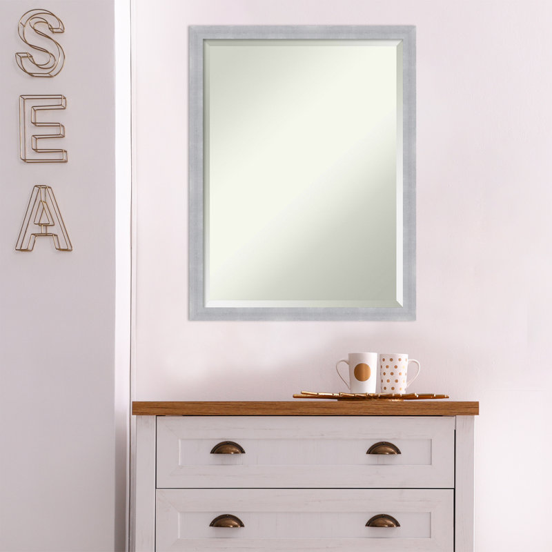 Hoyer Flat Wall Mirror, 26" x 20", White