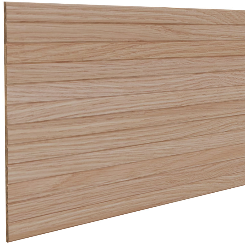 Tambour à lattes biseautées de 1 po - (l 12 po x L 96 po), Chêne rouge naturel
