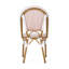 Chaises d'extérieur style français, pe et aluminium, rouge rouille blanc, aluminium et cadre pour 2 personnes, siège