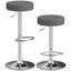 Swivel Upholstered Adjustable Height Counter Stool with Metal Frame-1370564129