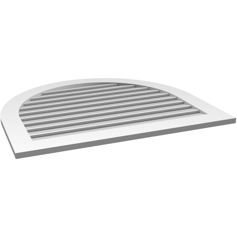 Round Top Surface Mount Signature Urethane Functional Gable Vent, Primed Tan, 34" H x 40" W x 1" D