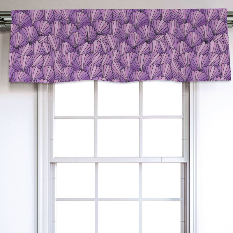 Sateen Floral Ruffled Window Valance