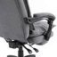 Fauteuil inclinable en tissu de style lin à hauteur réglable avec repose-pieds rétractable et double rembourrage 360 °