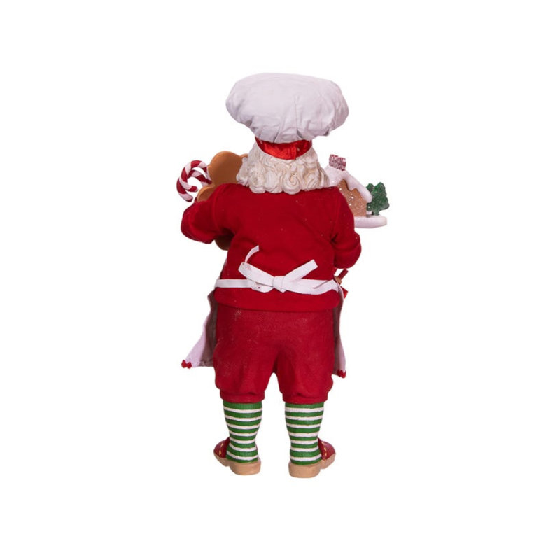 Kurt Adler Fabriche Gingerbread Santa Standing Christmas Figurine, 10.5in