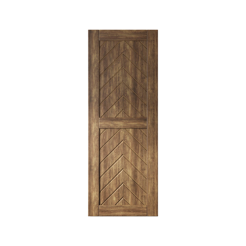 Porte de grange en bois de pin foncé noué et non assemblé 30 po x 80 po 4-en-1 Homacer de Homacer (usage intérieur seulement)