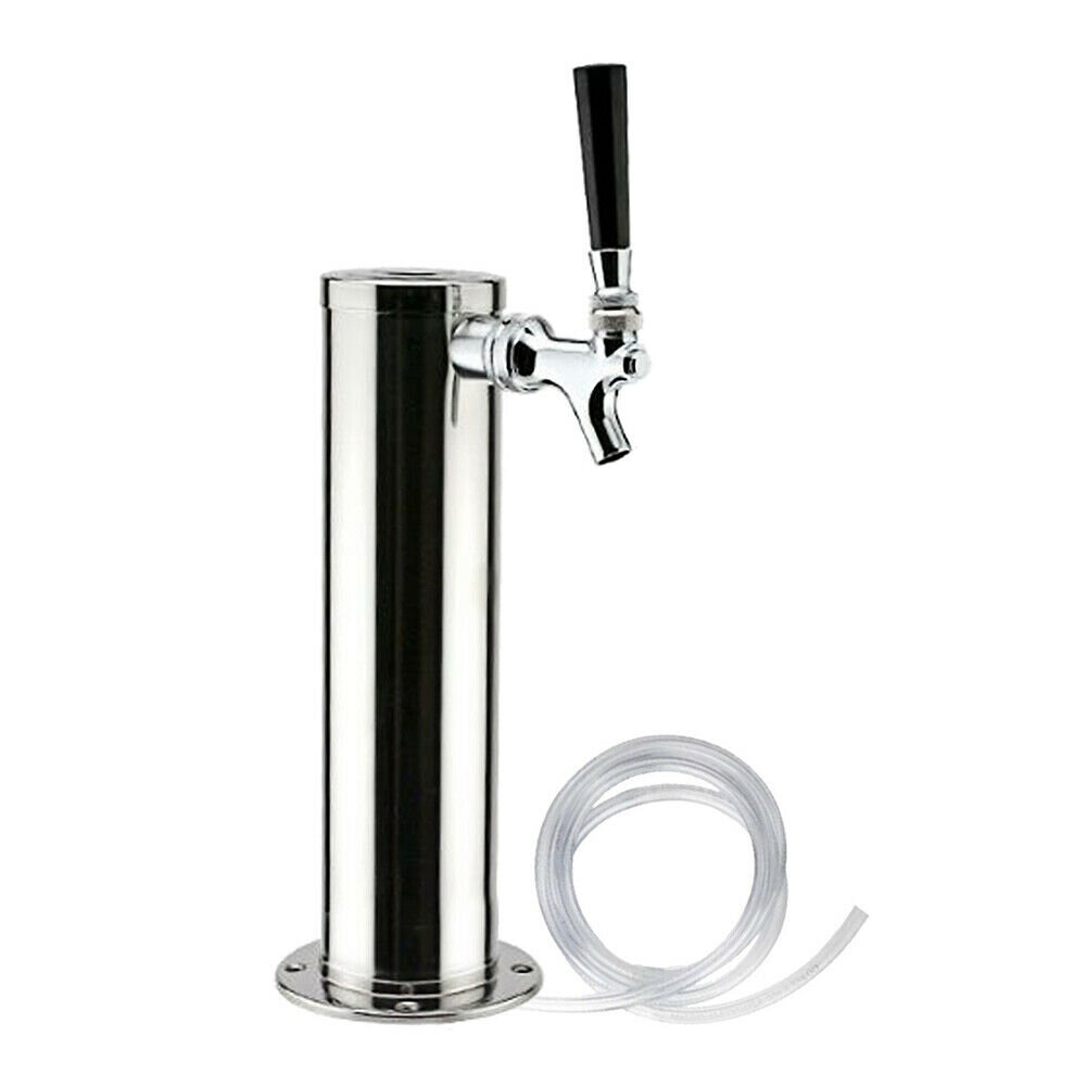 Tabletop 3L Beer Tower Drink Dispenser w/ Stainless Tap & Individual Ice  Tube