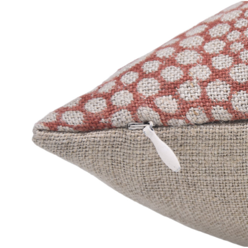 Housse de coussin en lin imprimé à la main Fabividine Chunributi Design, 18 po x 18 po