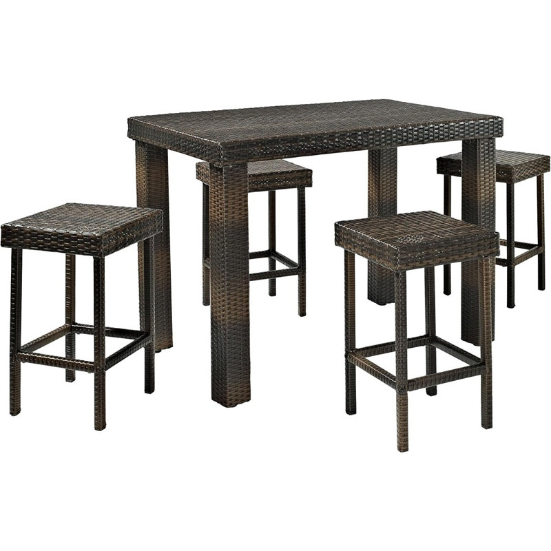 Ensemble de salle à manger d'extérieur 5 pièces pour 4 personnes Furniture Harbor