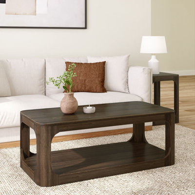 Table basse rectangulaire moderne avec tablette
