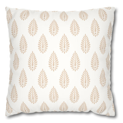 Block Print Inspired Pillow Cover |  Aesthetic Throw Pillow With Pattern Design