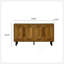 Buffet avec rangement - armoire de cuisine en bois avec tablette réglable, console sans poignée pour la salle à manger, table d'entrée moderne avec 4 portes