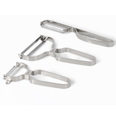 Oster Baldwyn 3 Piece Stainless Steel Lightweight Peeler Set in Silver