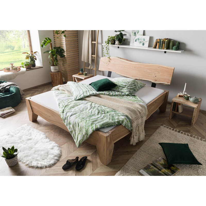 Pure Acacia Solid Wood Bed, Super King (6')