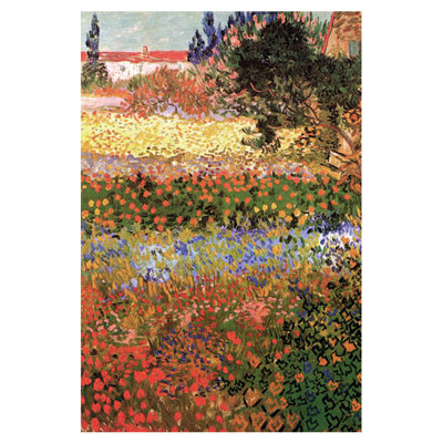 «Flowering Garden with Path», reproduction d'art sur toile tendue