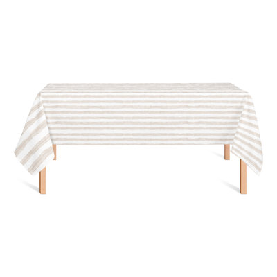 Neutral Easy Stripes Tablecloth