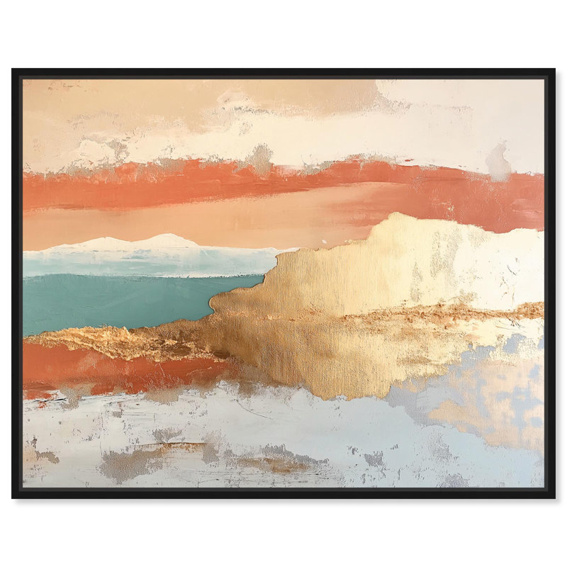 Art Remedy Earthy Abstracts, toile, H 21 po x l 17 po, Cadre flottant noir