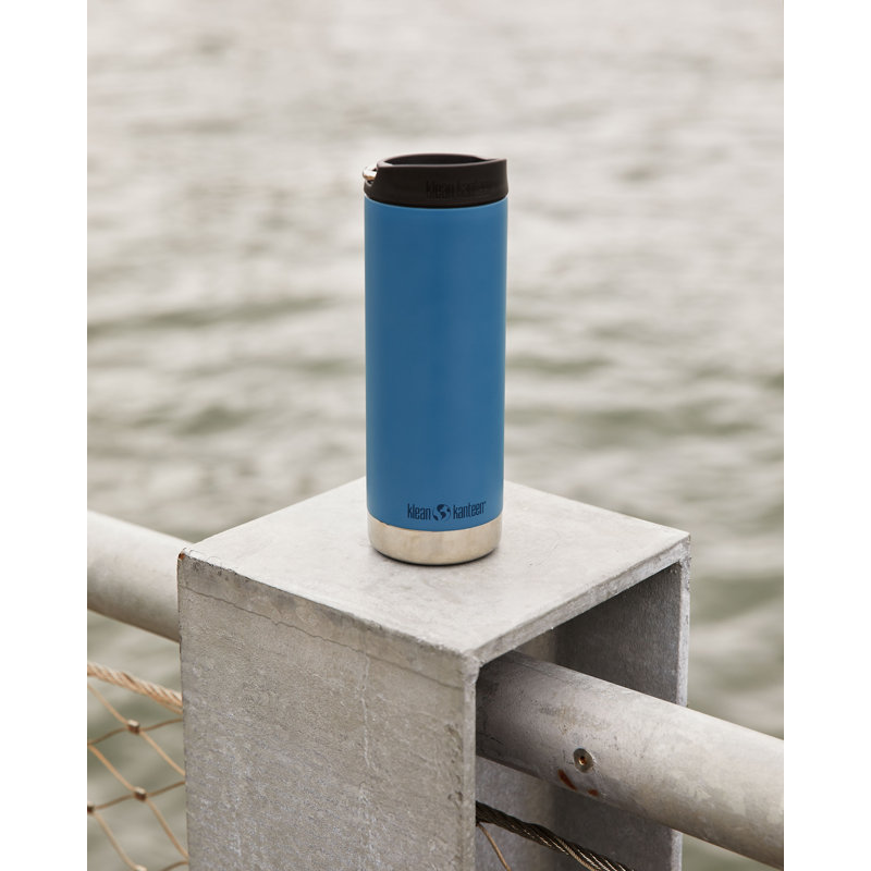 Klean Kanteen Vacuum Insulated Stainless Steel Water Bottle, Black, 16 oz.