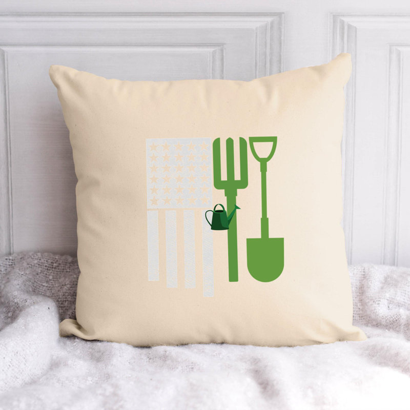 Amour de jardin - Citation amusante 354 - Coussin décoratif inclus, H 14 po x l 14 po