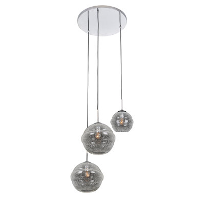 Celine 3 LT Polished Chrome Chandelier Kalco