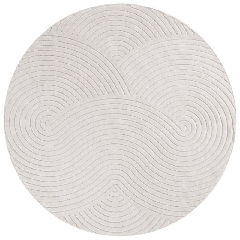 Alis Geometric Area Rug, Round 201 X 201cm