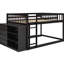 Lit superposé double en bois massif avec teinte, 4 tiroirs et 3 tablettes pour une chambre à coucher élégante-2134976822-2134976823
